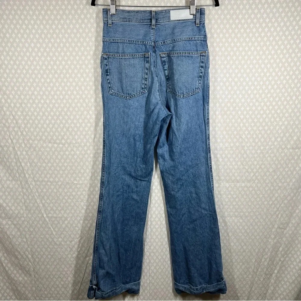 REDONE Originals High Rise Wide Leg Cuffed Hem‎ Jeans